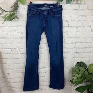 🌙 7FAM Flynt bootcut jeans white pocket stitching